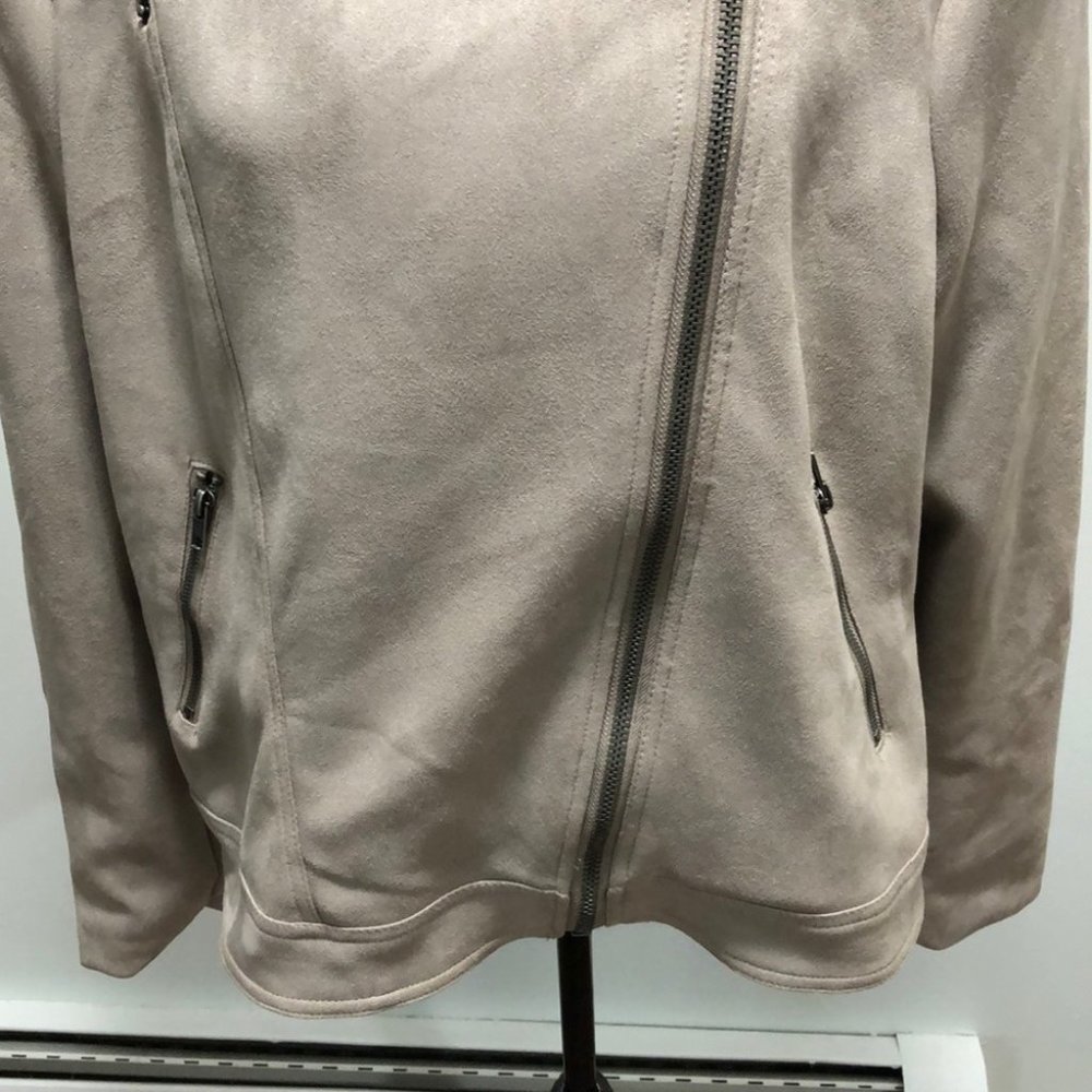 {Philosophy} Faux Suede Taupe Jacket - Picture 6 of 11